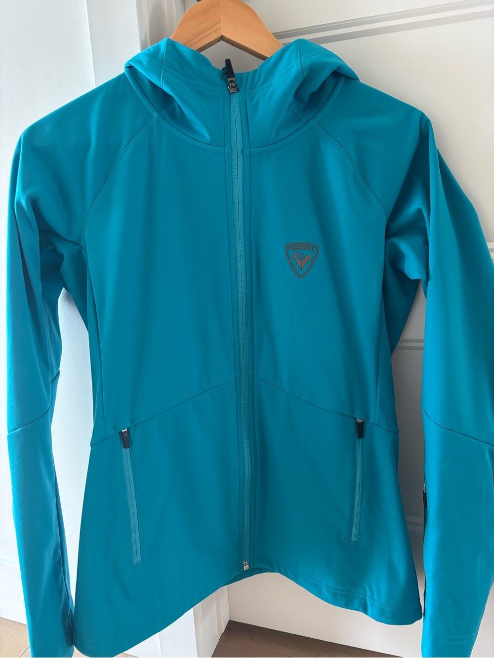 Rossignol Teal Blue Hooded Softshell Jacket